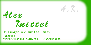 alex knittel business card